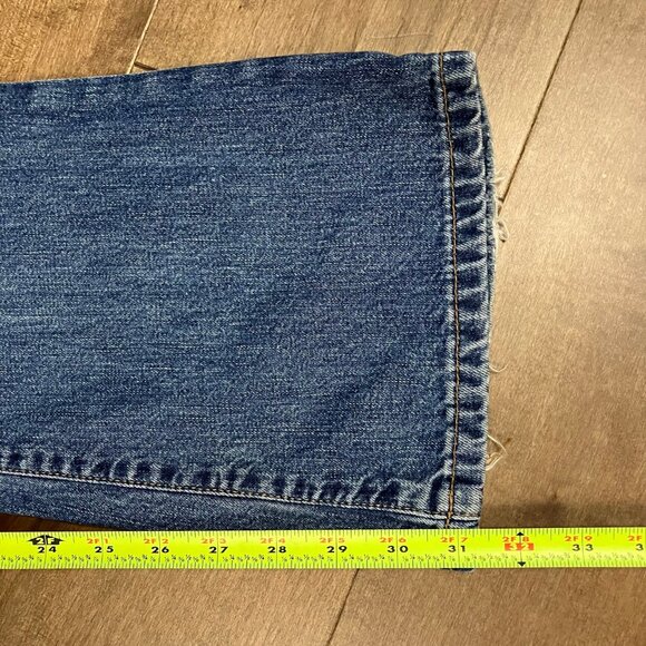 Vintage Y2K Abercrombie & Fitch 1892 Women’s Jeans 26x32 Blue Button Fly Flare - Picture 9 of 12